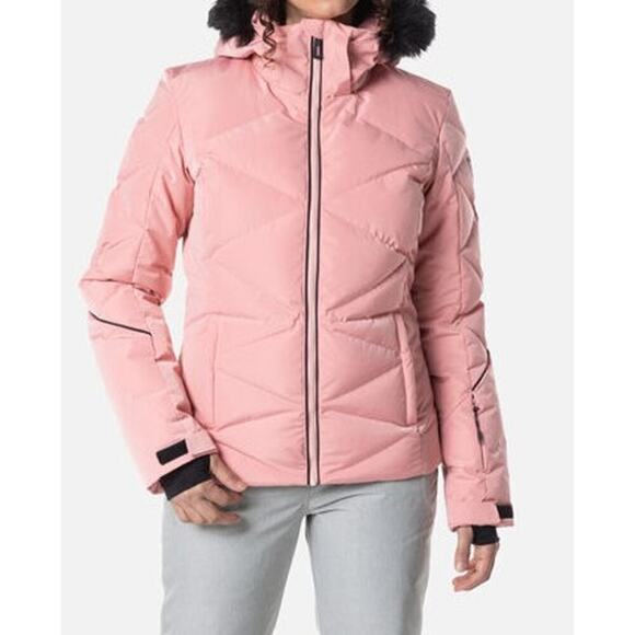 Rossignol Women's L Cooper Pink Relaxed Bib w/Matching Staci Pearly Jacket NWT - Picture 7 of 16